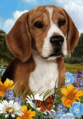 Best of Breed Beagle Summer Flowers Garden Flags