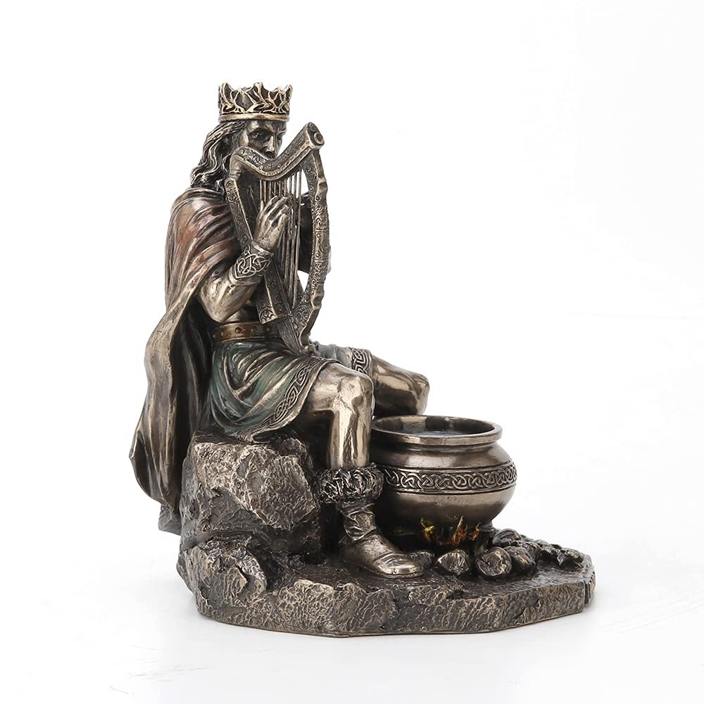 Veronese Design 7 1/4" Tall Celtic God Dagda Druid King of Tuatha De Danann Cold Cast Bronzed Resin Sculpture