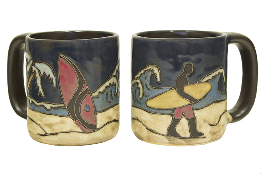 Mara Stoneware Mug -Surfer - 16 oz - Set of 2 Mugs