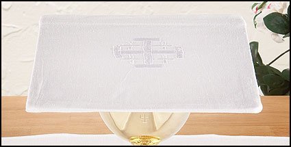 Christian Brands 100% Linen Jerusalem Cross Chalice Pall - 4/pk