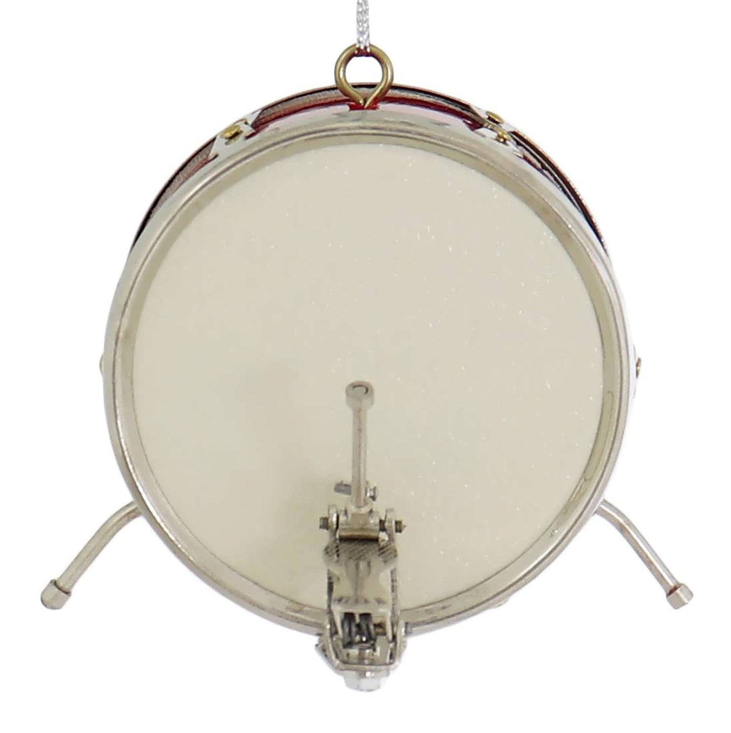 Broadway Gifts 2.8 Inch Red Wood and Brass Bass Drum Ornament Decoration
