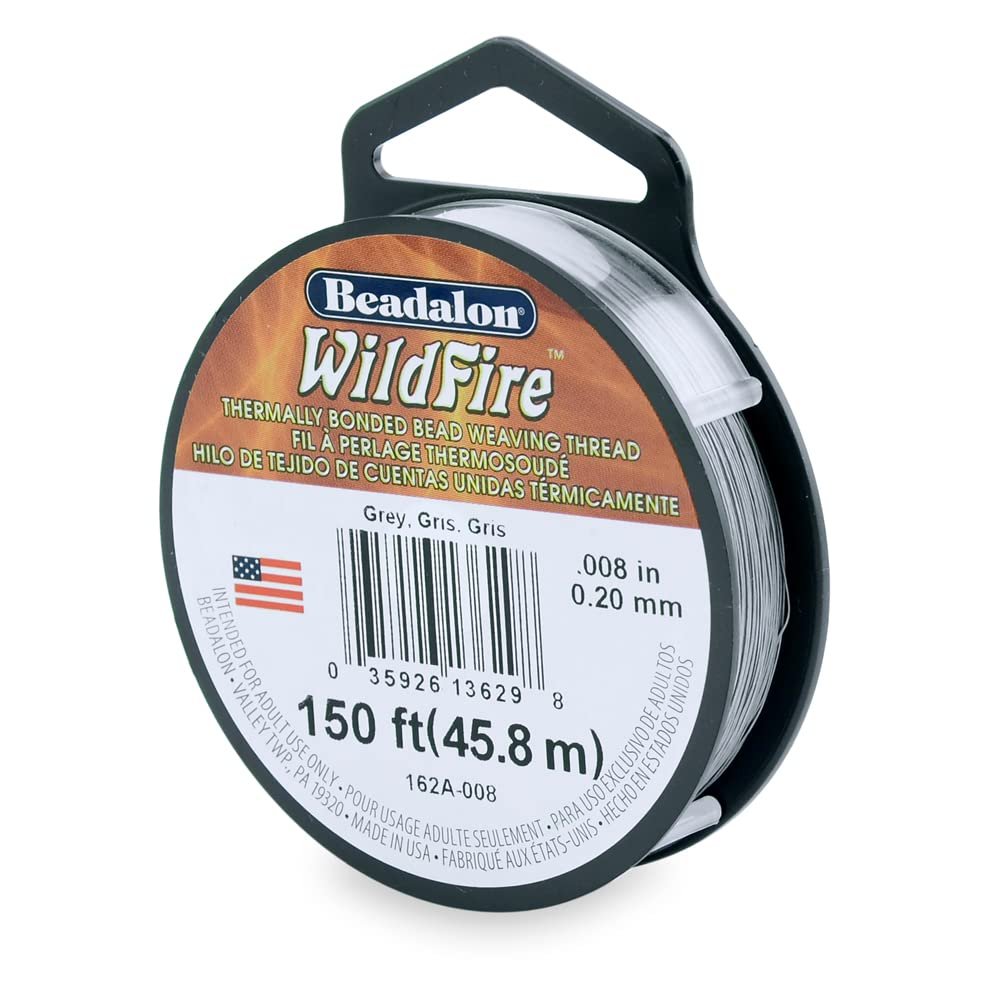Beadalon Wildfire, 0.006 in, 0.15 mm, Break Strength 10 lb / 4.5 kg, Black, 125 yd / 114 m