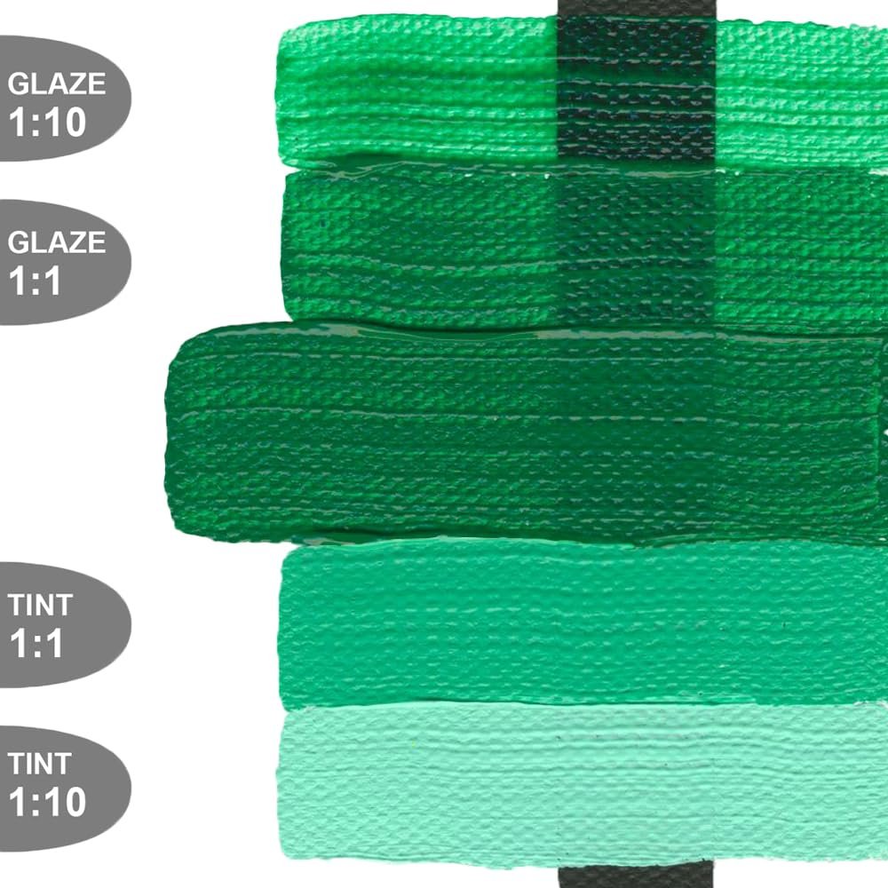 Heavy Body Acrylics by GOLDEN, Permanent Green Light, 2 fl. oz. Tube, Professional Acrylic Paint, Semi-Opaque