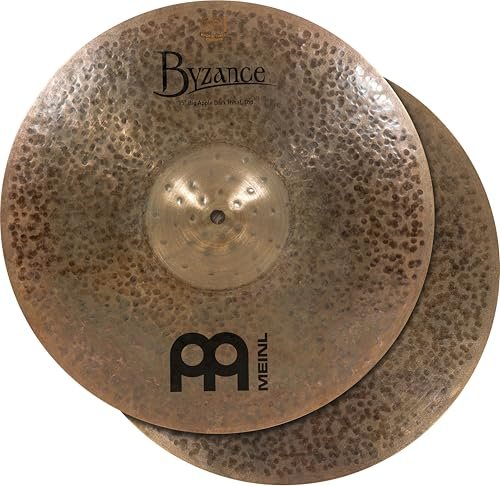 Meinl Cymbals Byzance 15" Big Apple Dark Hihats, Pair — Made in Turkey — Hand Hammered B20 Bronze, 2-Year Warranty (B15BADAH)