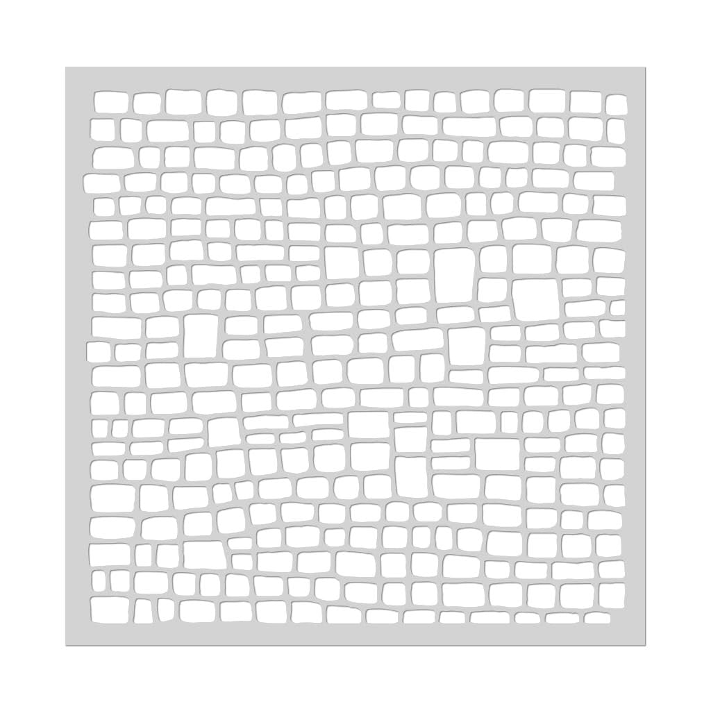 Hero Arts SA195 Stencil 6x6, Cobblestone