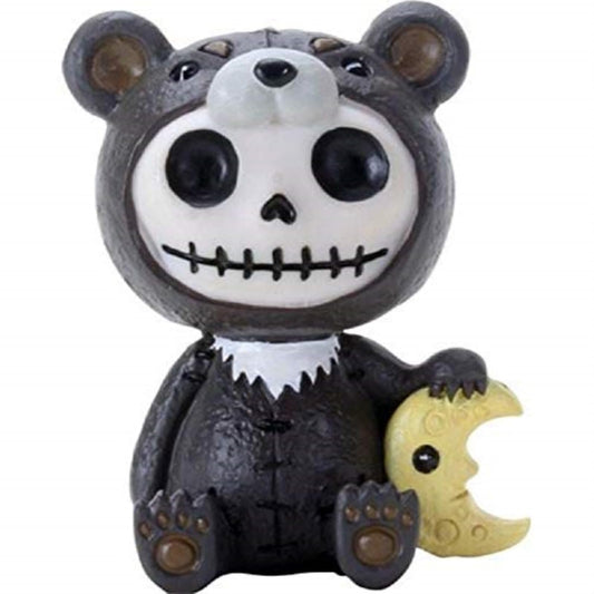 Furrybones Kuma Signature Skeleton in Brown Bear Costume with Crescent Moon