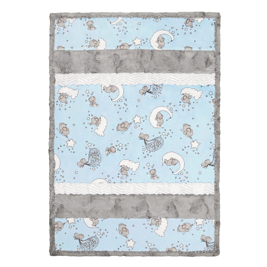 Shannon Fabrics Minky Cuddle Kit Lullaby Lucky Star Blue