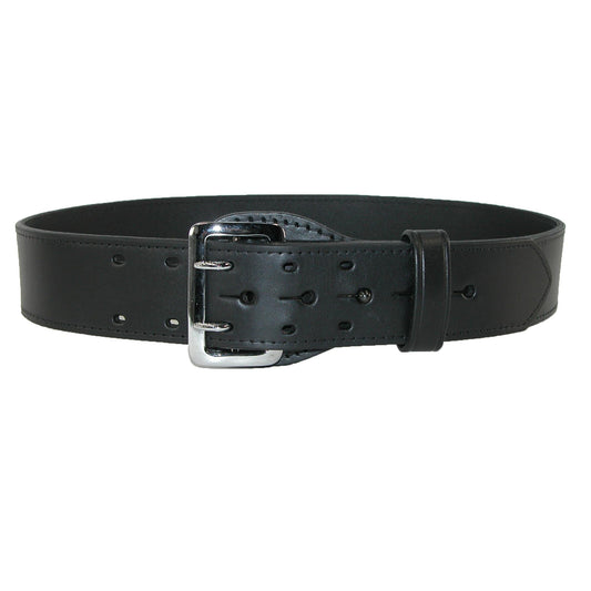 Boston Leather Men's Fully Lined Sam Browne Leather Work Belt, 36, Black