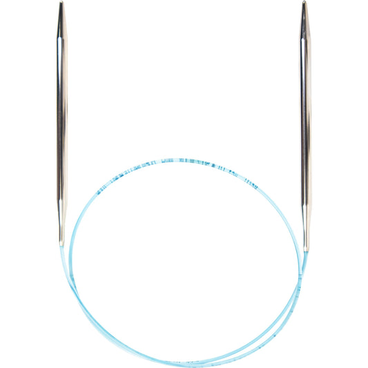 skacel by addi Circular Knitting Needles, 40 Inch (100 cm) Turbo Round Brass Knitting Needle Pair with Nylon Cord, 4.5 mm (US Size 7)