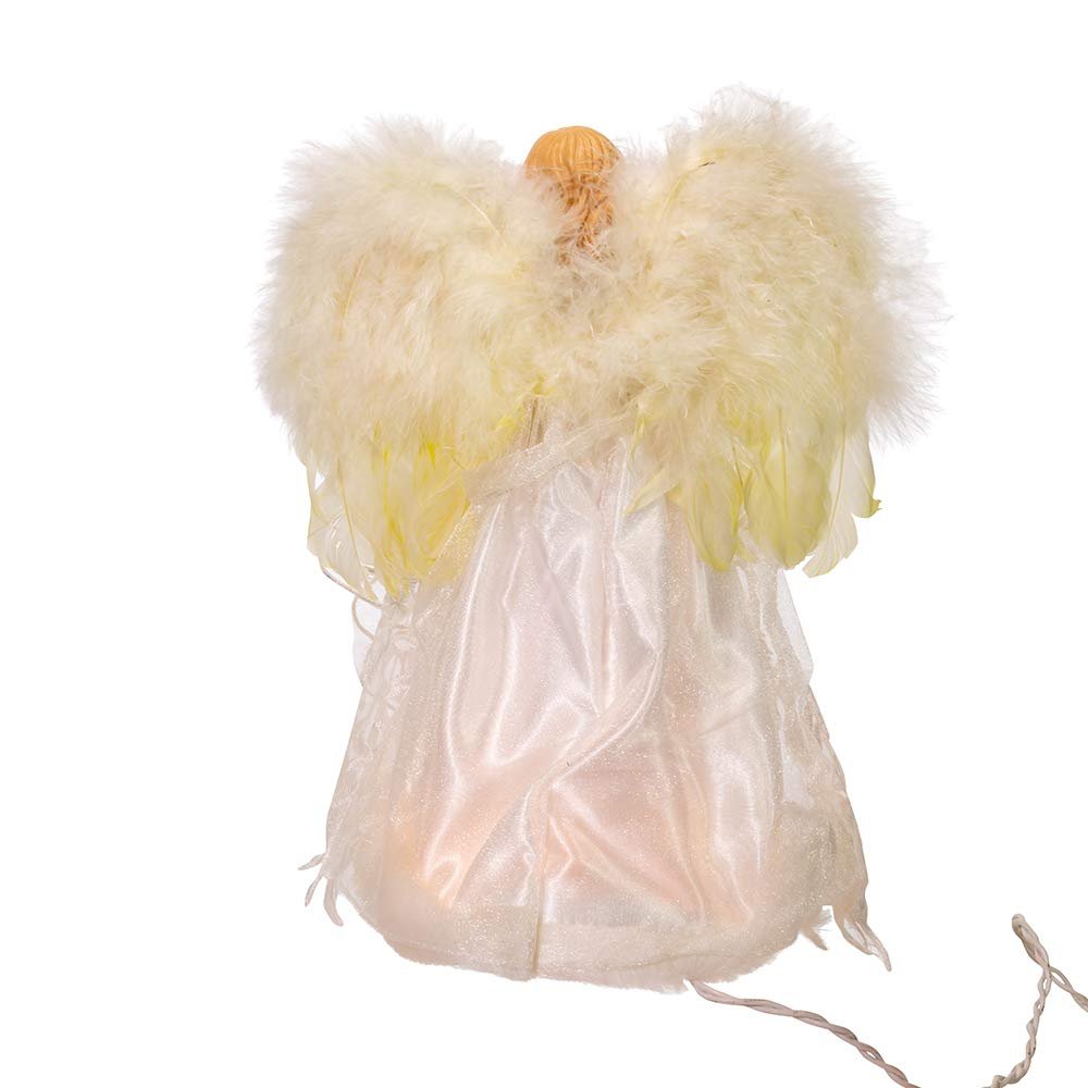 Kurt Adler 10-Light Angel Treetop, 12-Inch, Ivory