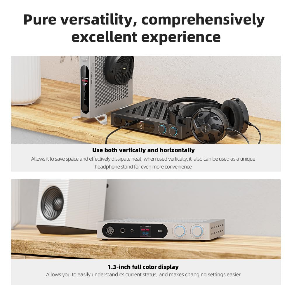 FiiO K19 Dual ES9039SPRO Desktop DAC HiFi Audio DSD512, 31-Band PEQ, XMOS XU-316 for HDMI/Coaxial/Optical Audio Decoder