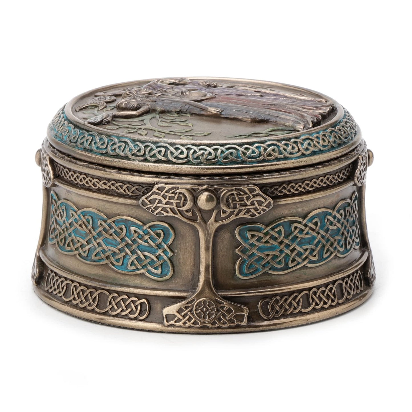 Veronese Design Celtic Triple Goddess Maiden Mother Crone Hecate Round Trinket Box