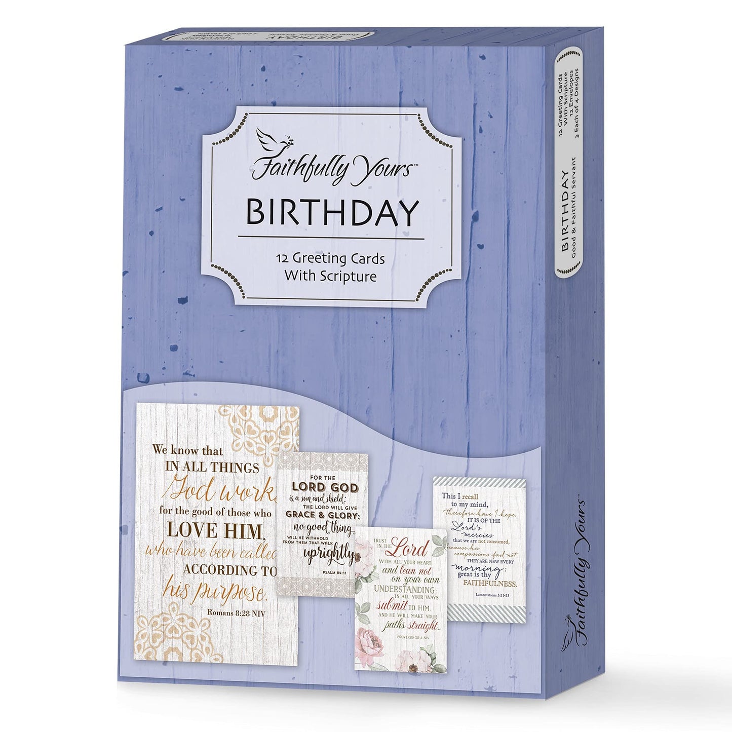 Designer Greetings Faithfully Yours Inspirational Birthday Boxed Card Assortment, God’s Majesty with Biblical Scripture Verses