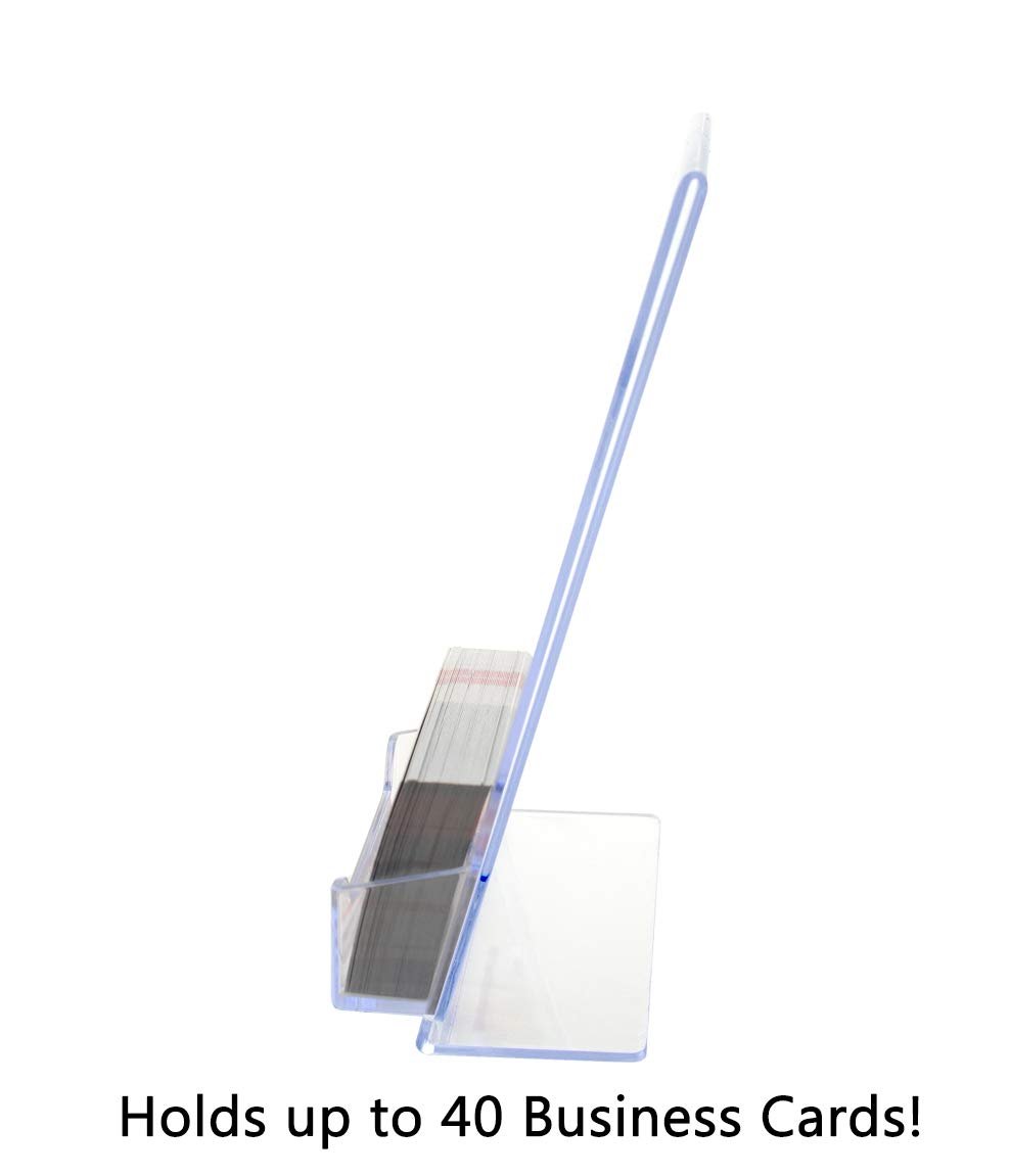 Marketing Holders Slant Back Ad Frame with attached Card Holder