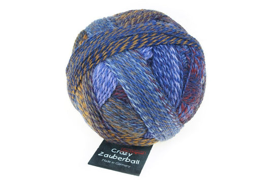 Schoppel Wolle - Zauberball Crazy Knitting Yarn - Periwinkle/ Rust/ Red (# 2311)