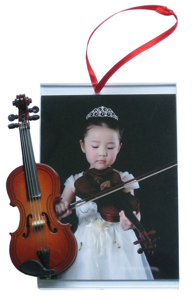 Music Treasures Co. Picture Frame Ornament with Violin