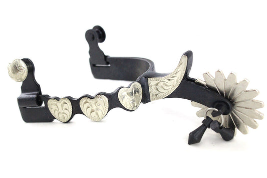 Aime Imports Western BS Ladies Heart 16pt Jingle Bob Spurs