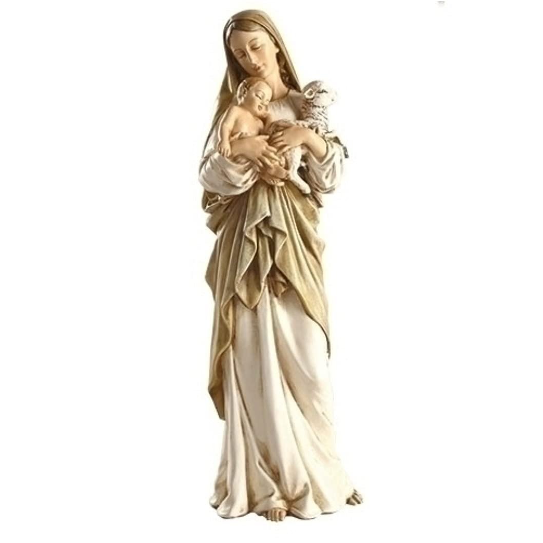 Joseph's Studio by Roman, 12" H Madonna and Child with Lamb Figure, Renaissance Collection, Home Décor, Devout Gift