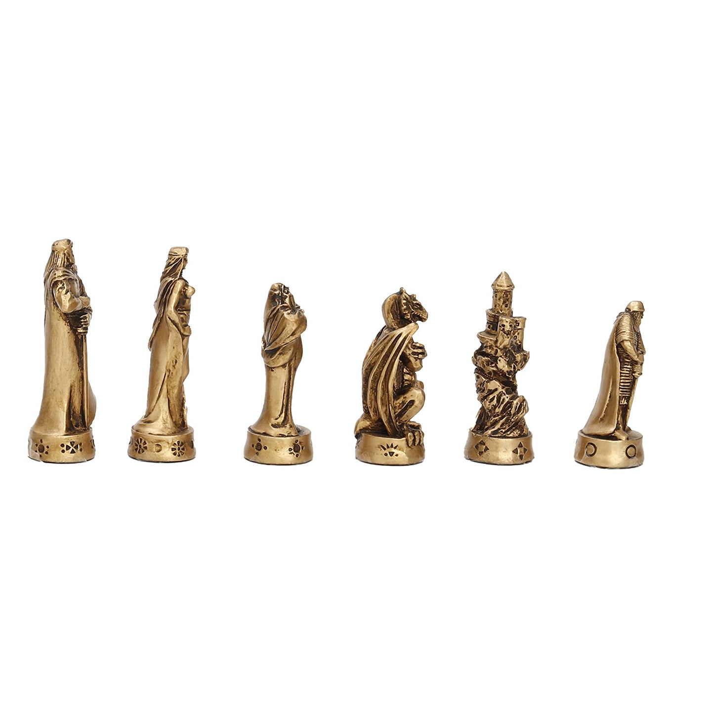 Veronese Design 3 3/8 Inch Tall Medieval Fantasy Chessmen Set Hand Painted Resin Premium Collectible