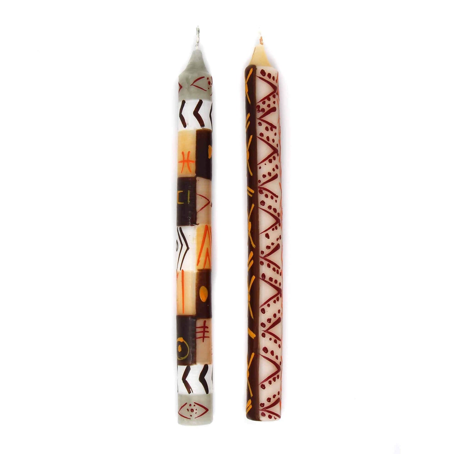 Global Crafts Hand-Painted Unscented Candles in African Designs