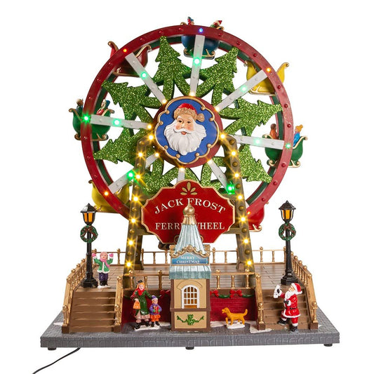 Kurt Adler 13-Inch Lighted Musical Christmas Ferris Wheel with Motion