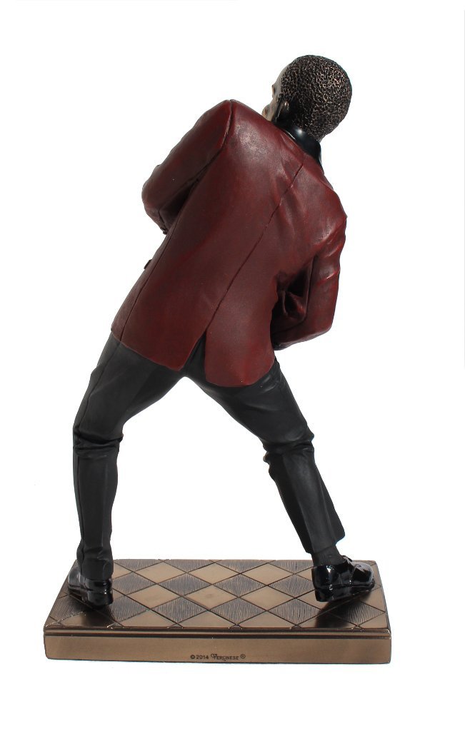 African American Jazz Band Alto Saxophone Cold Cast Bronze Statue Figurine 10 3/8 Inch Tall
