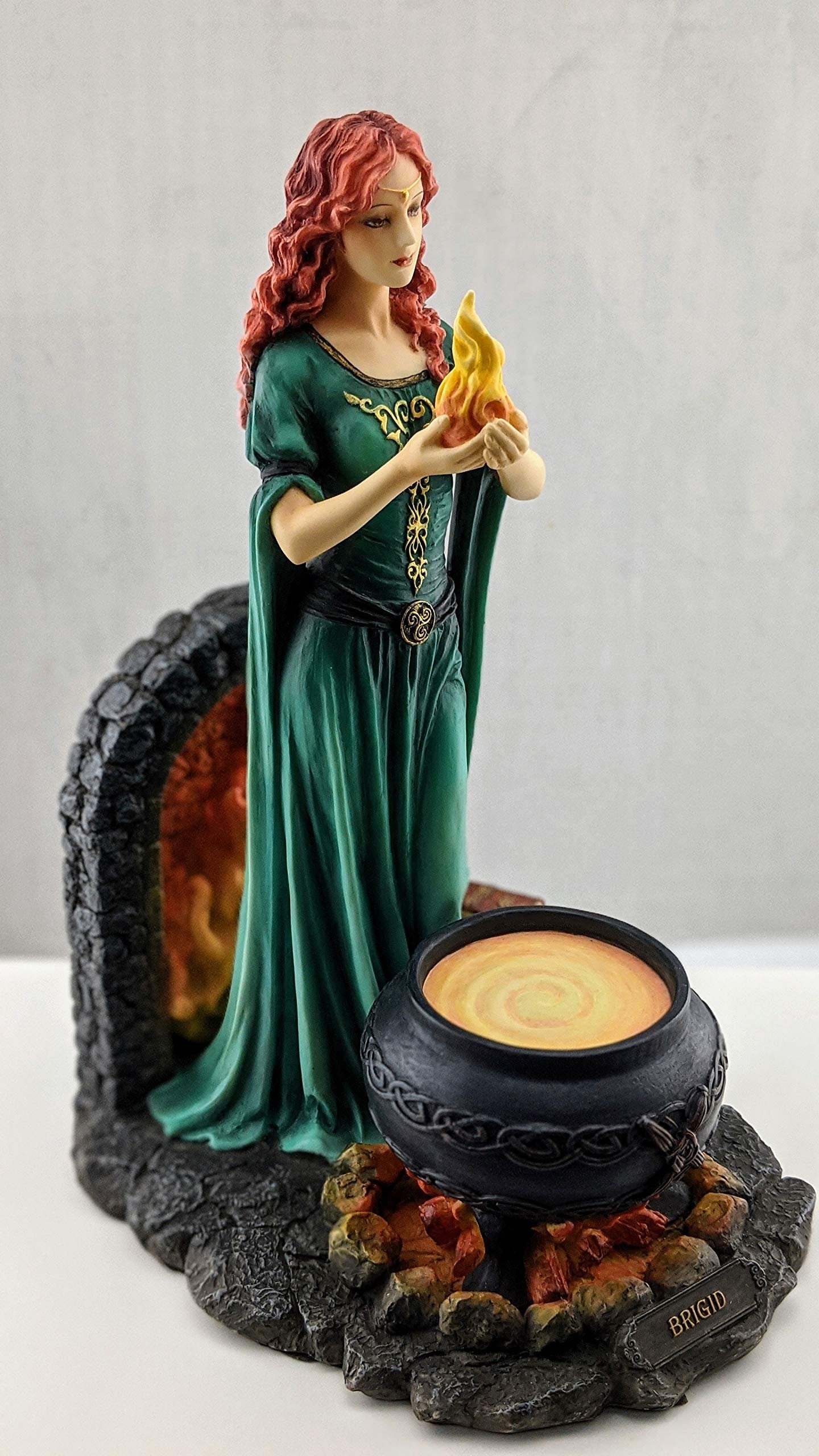Veronese Design Brigid The Goddess of Hearth and Home Holding The Sacred Flame