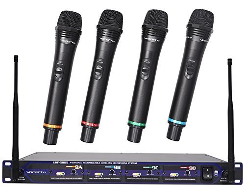 Vocopro UHF58059 Rec 4 Ch Wrls Mic System