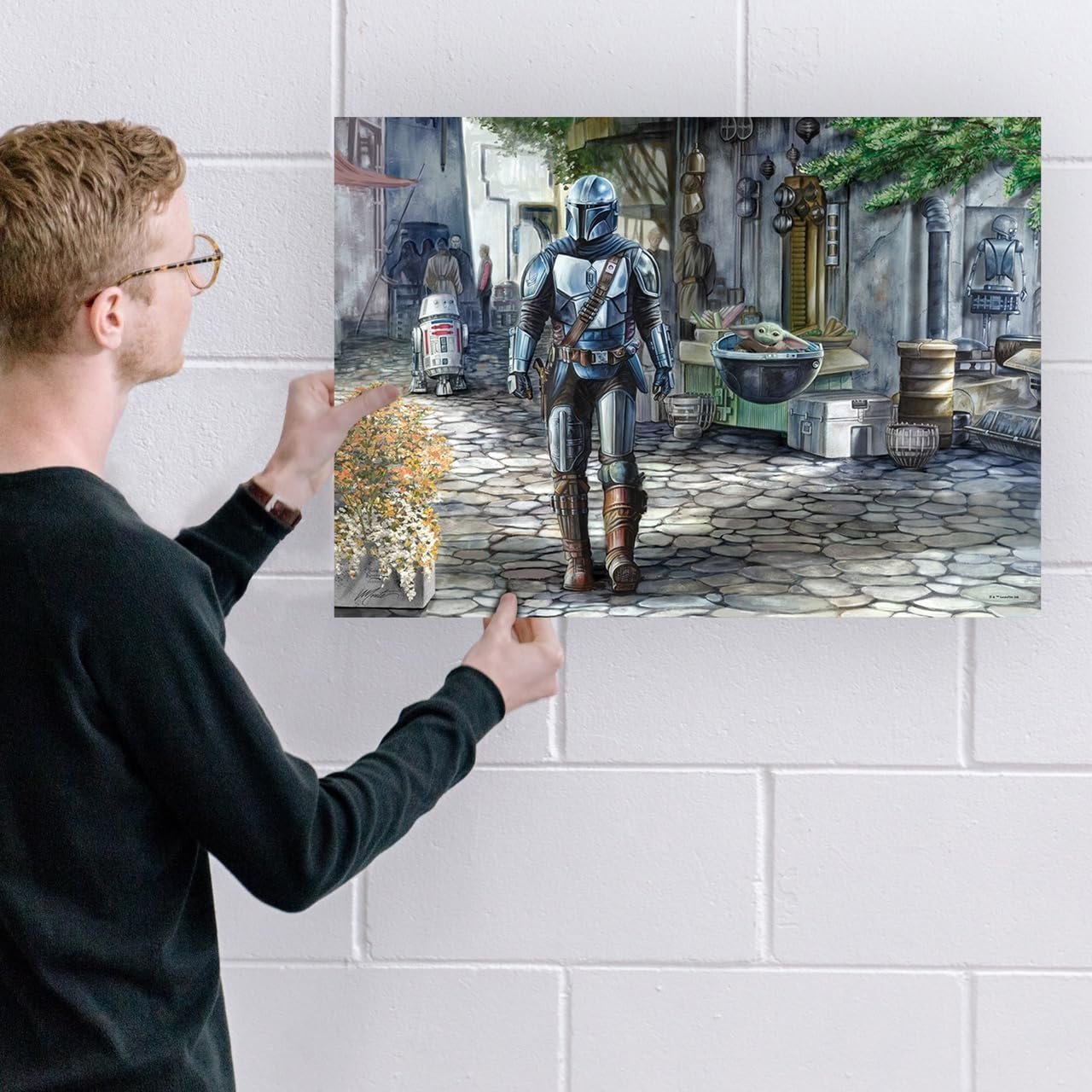 Star Wars – Thomas Kinkade – Durable 24” x 17” MightyPrint Wall Art – NOT Made of Paper – Officially Licensed Collectible