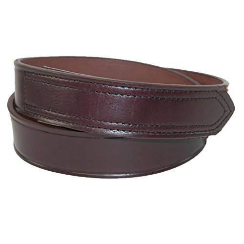 Boston Leather Mens Leather 1 3/8 inch Hook and Loop No Scratch Work Belt | Brown 34