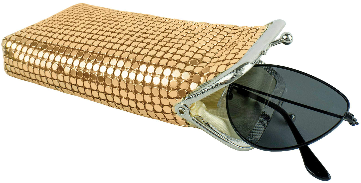 Gold Vintage Luxuriant Soft 4mm Metallic Mesh (Full Pack 100s or 120s) Cigarette Case Purse