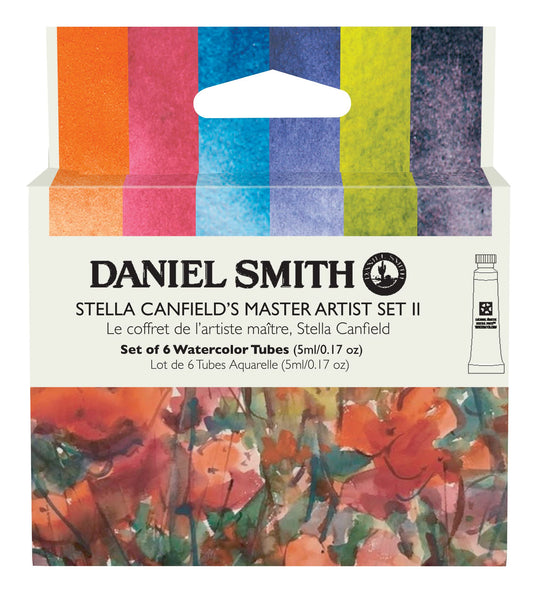 Daniel Smith Transparent Watercolor Paint, Extra Fine Stella Canfield (2), 6 Color Set, 0.16 fl oz (5 ml) (No.2), 285610409