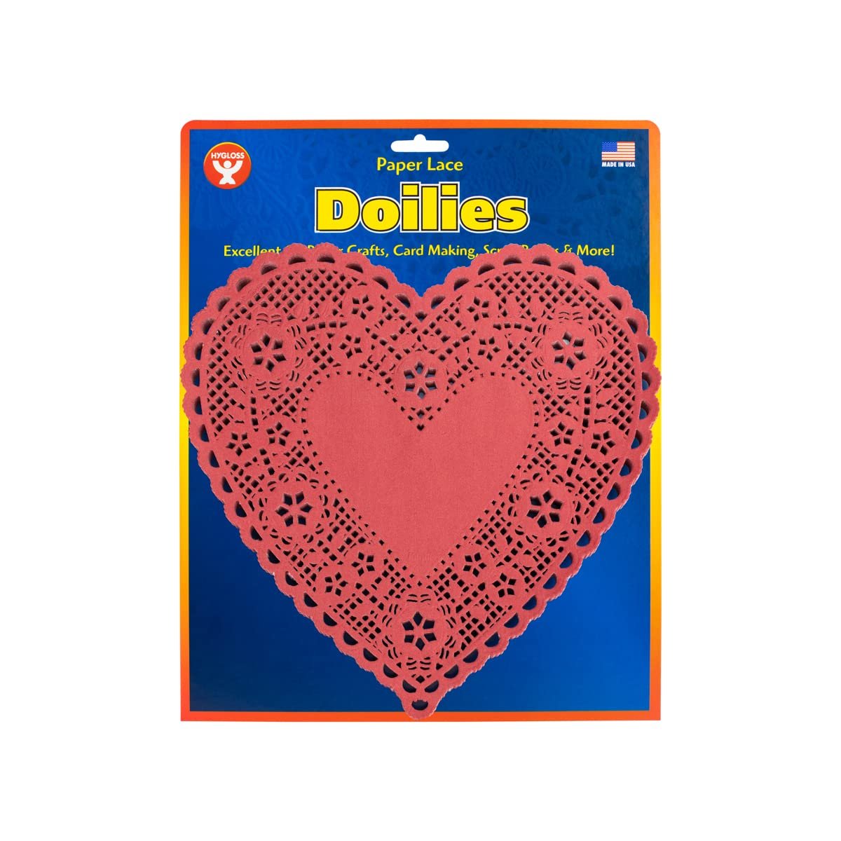 Hygloss Heart Doilies - 36 Pcs -8-Inch Pink Paper Heart Shaped Doilies for Valentines Crafts, Table Settings - Ideal for Valentine Doily, Paper Heart Doily Projects