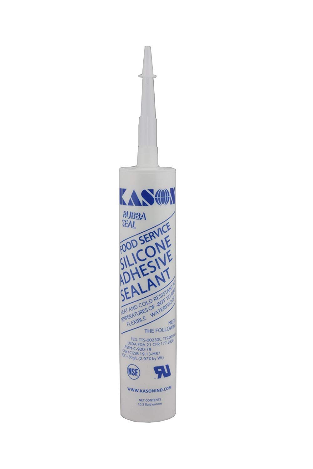 Kason 3700 Series Rubbaseal Silicone Sealant, Pack of 4, Aluminum 10.3 oz. Tubes, 63700000003