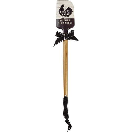 Primitives by Kathy Rise & Shine Mother Cluckers Spatula With A Wooden Handle