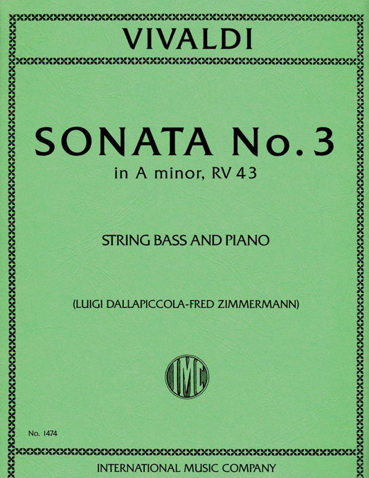 Sonata No. 3 in A minor RV 43 for String Bass (IMC1474)