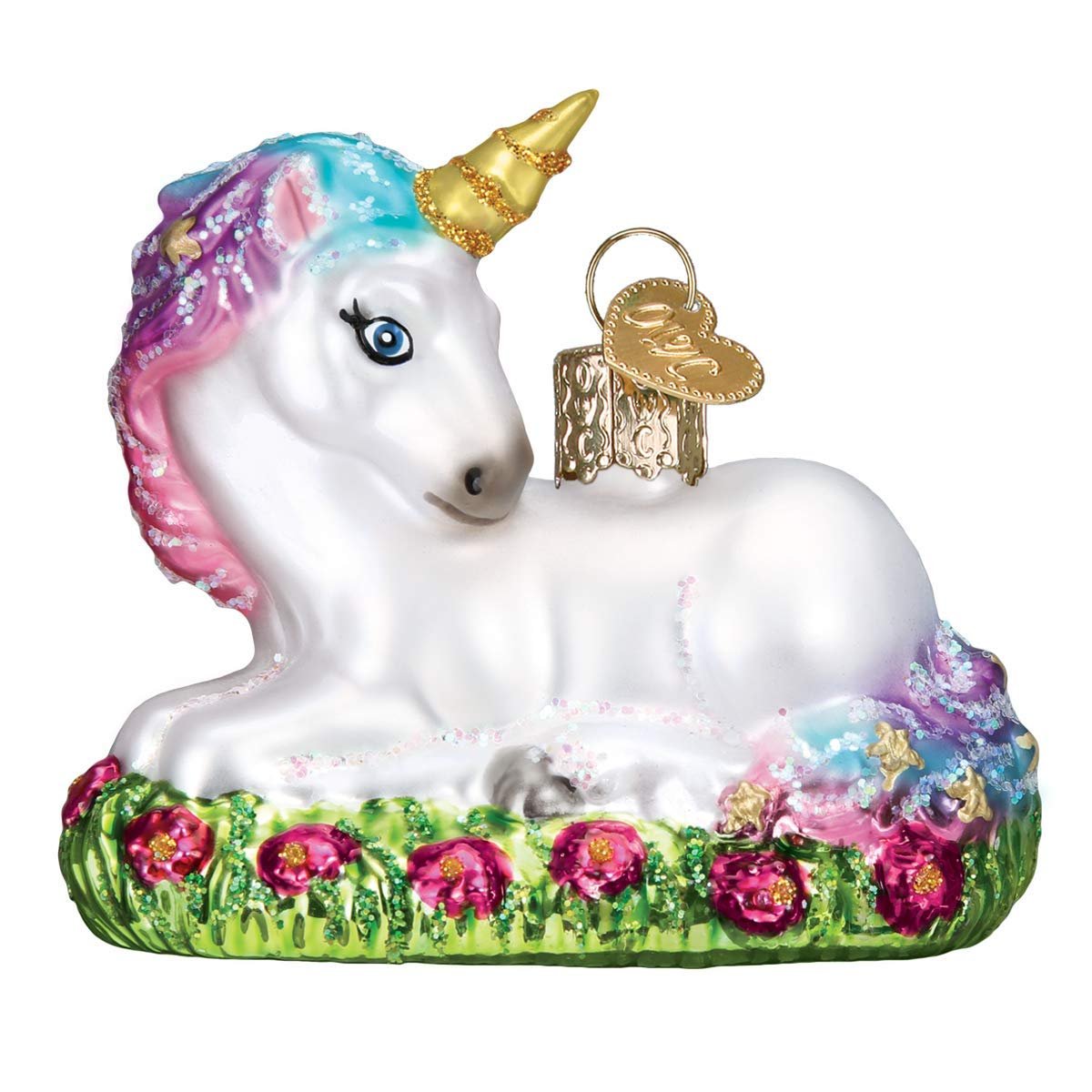 Old World Christmas Baby Unicorn Ornament, Multi