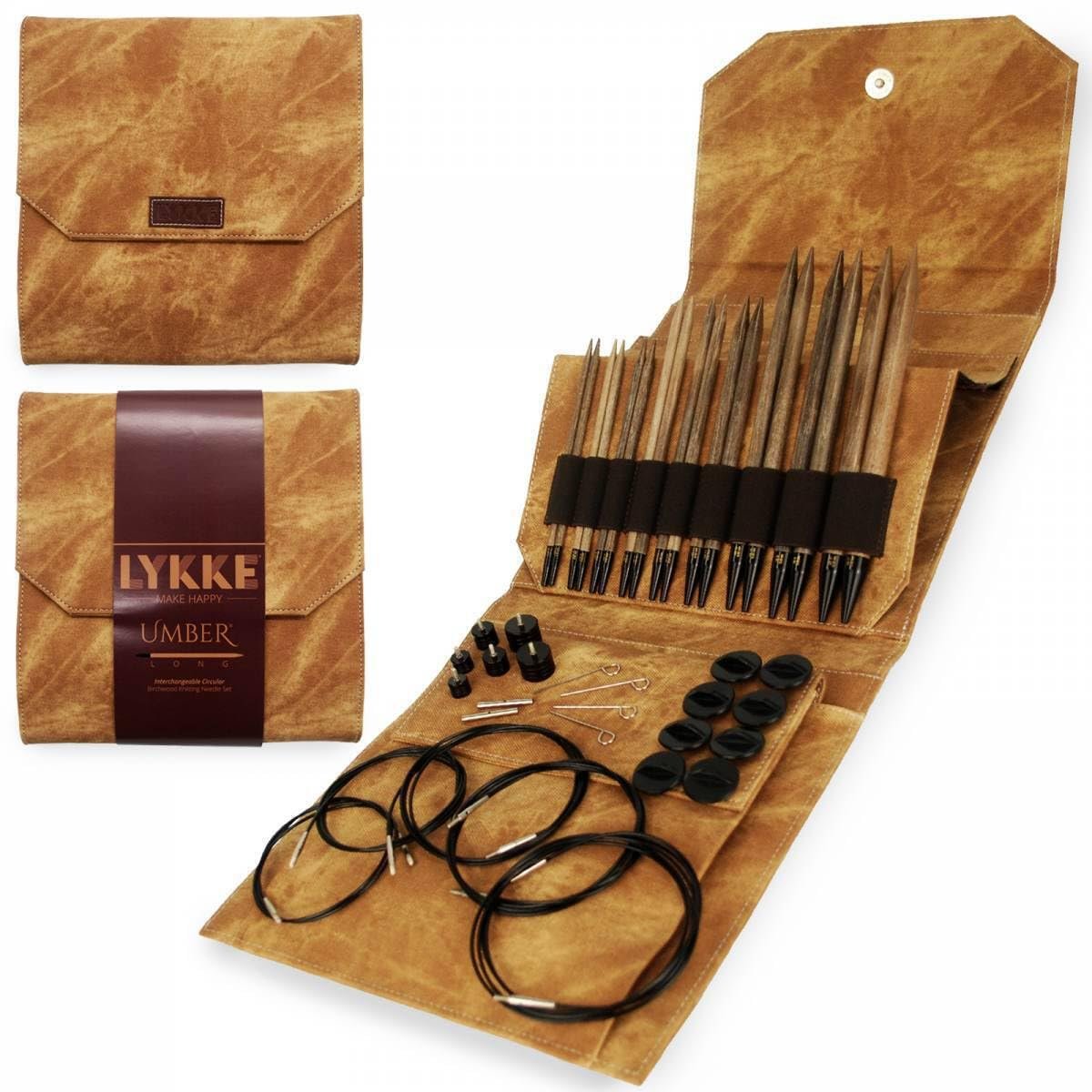 Lykke Long Tip Interchangeable Knitting Needle Set (Umber)
