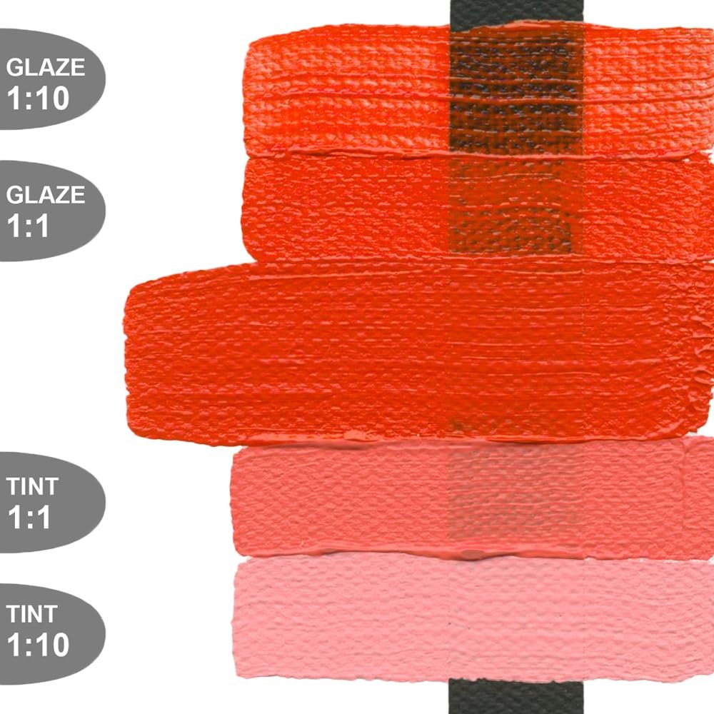 Heavy Body Acrylics by GOLDEN, Pyrrole Red Light, 5 fl. oz. Tube, Professional Acrylic Paint, Semi-Opaque