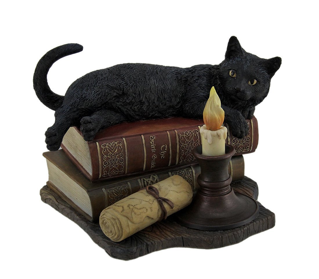 Veronese Design The Witching Hour Black Cat Sculpture