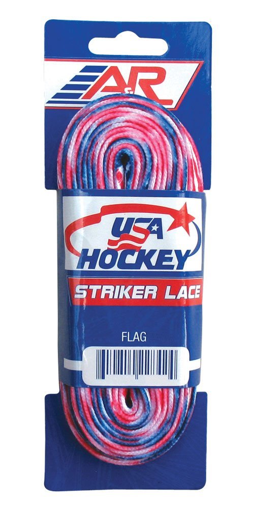 A&R Sports USA Hockey Laces, 84-Inch, USA Flag
