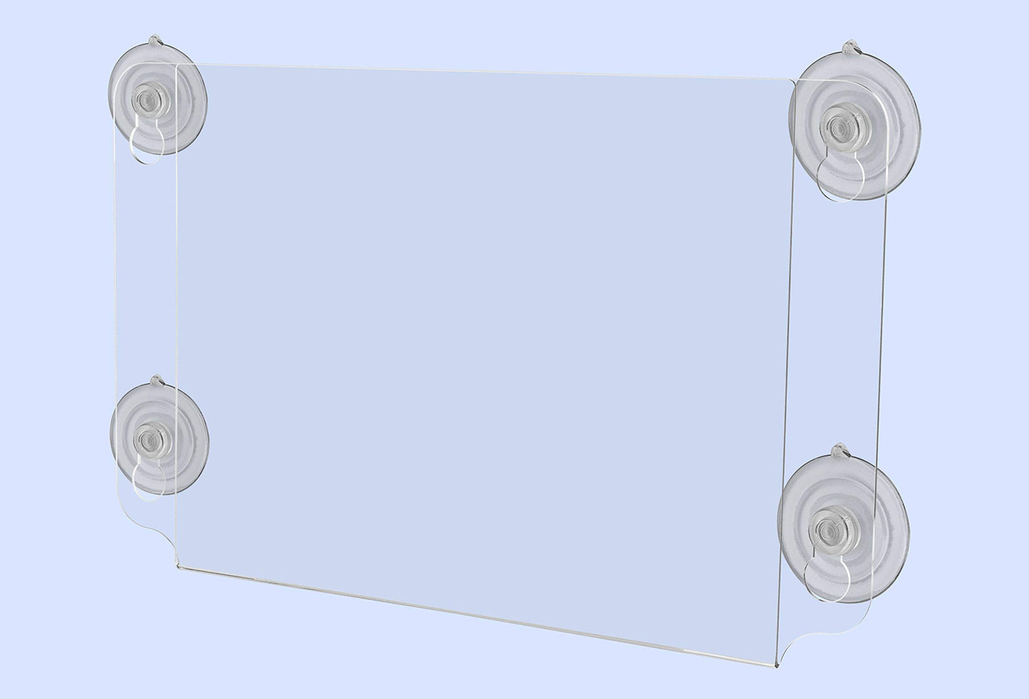 Marketing Holders Window Sign Holder 11" x 8.5" Double Sided Document Display with Suction Cups for Notices and Directional Signage in Public and Government Buildings Clear Acrylic