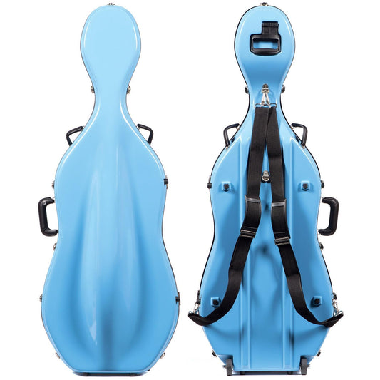 Bobelock 2000W Sky Blue Fiberglass 4/4 Cello Case