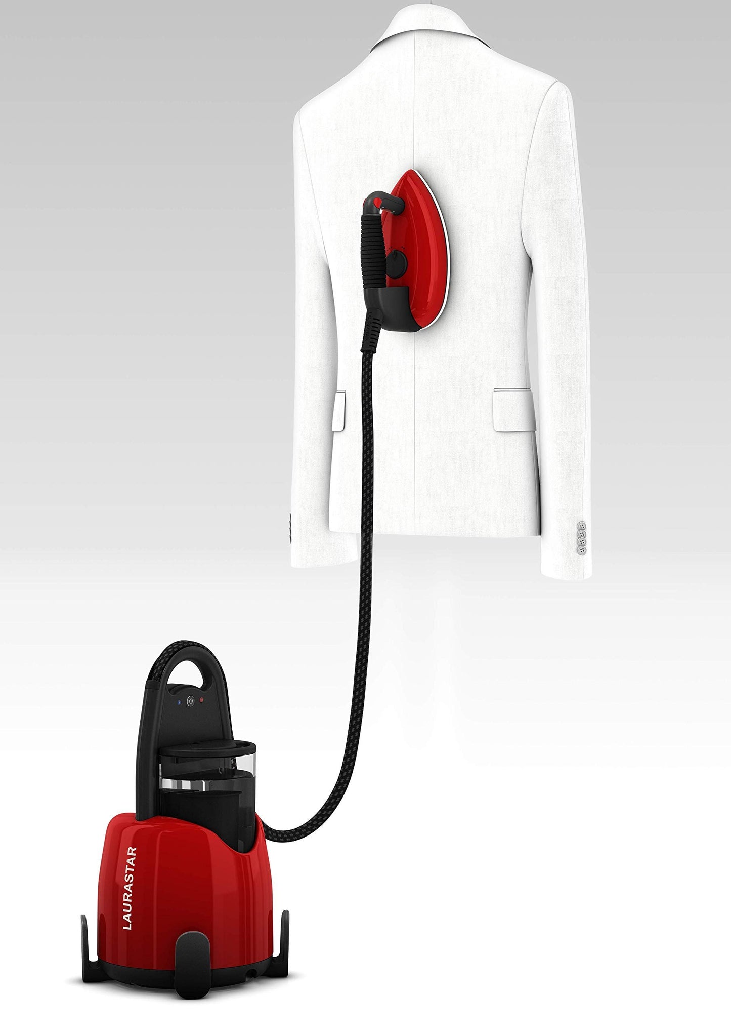 Laurastar Lift Steam Iron in Original Red: Swiss Engineered 3-in-1 Steam Generator that Irons, Steams, and Purifies Your Clothes
