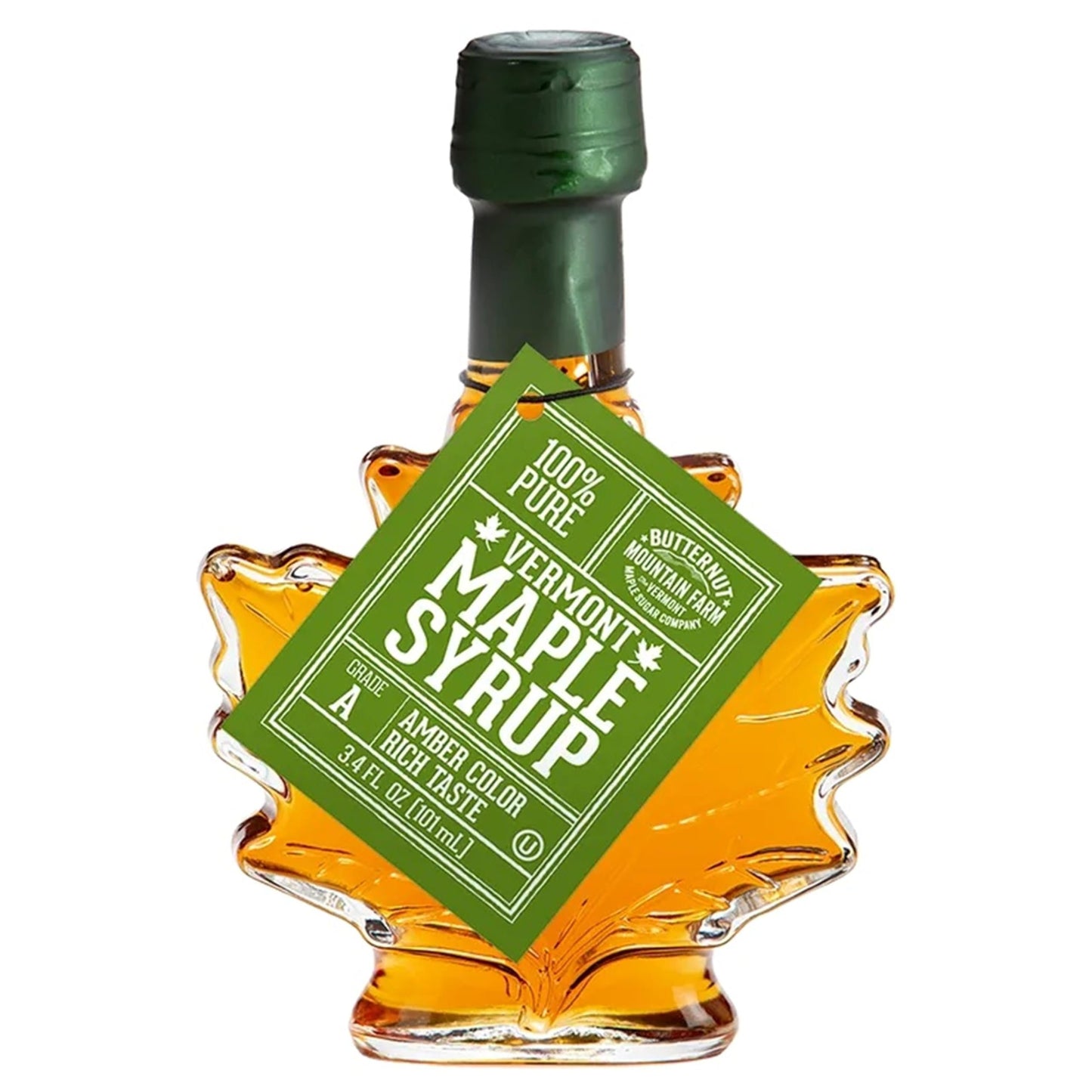 Butternut Mountain Medium Amber Leaf 3.4 Oz Bottle Vermont Maple Syrup
