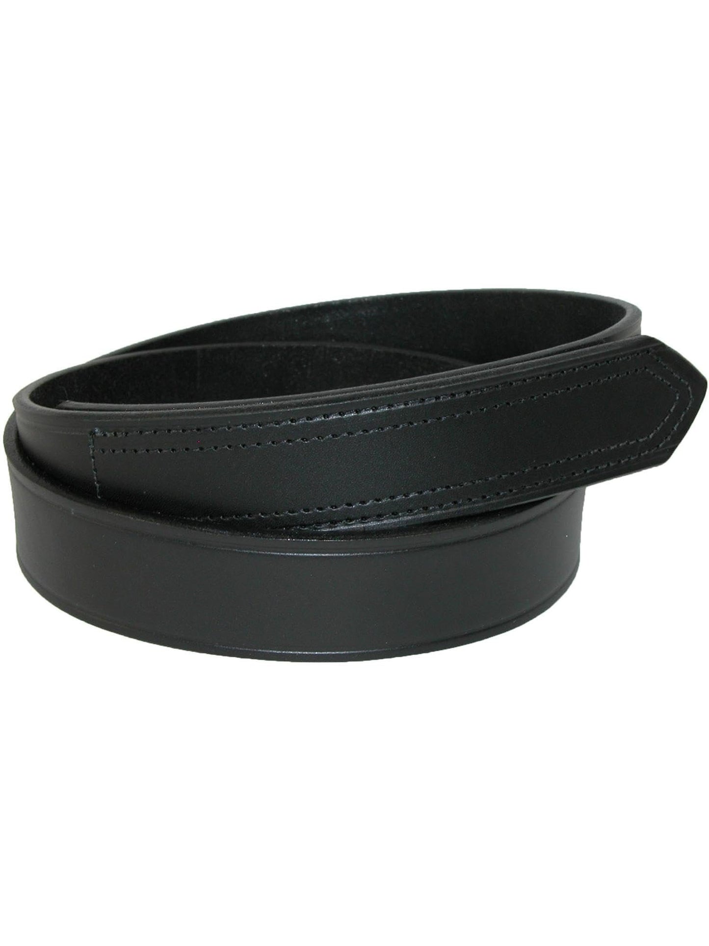 Boston Leather Mens Leather 1 3/8 inch hook and loop fasteners, No Scratch Work Belt | Black 42