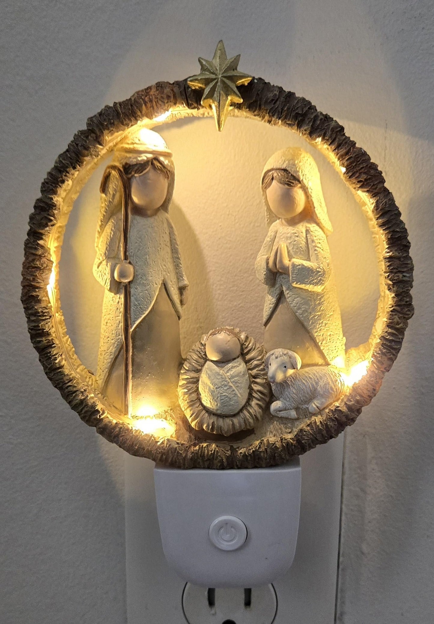 RAZ Imports Christmas Nativity Scene Night Light, 6 Inch