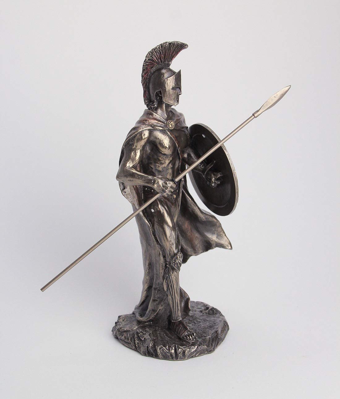 Unicorn Studios Bronze Leonidas Spartan King Greek Hoplite Spear Shield Hand Painted Statuette