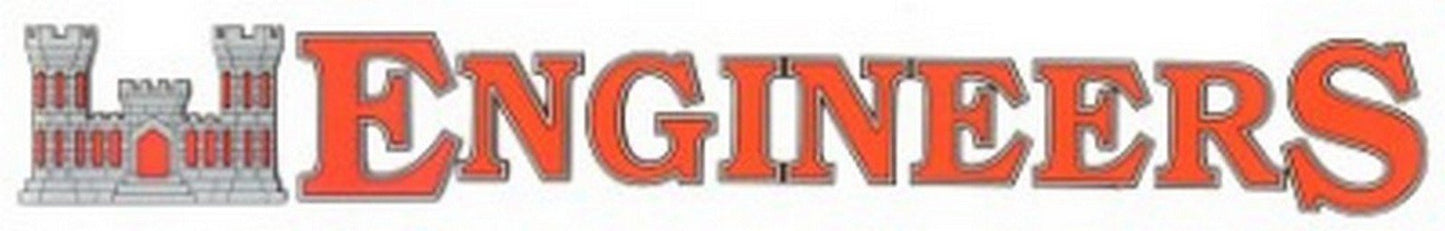Army Engineers Window Strip Decal Sticker