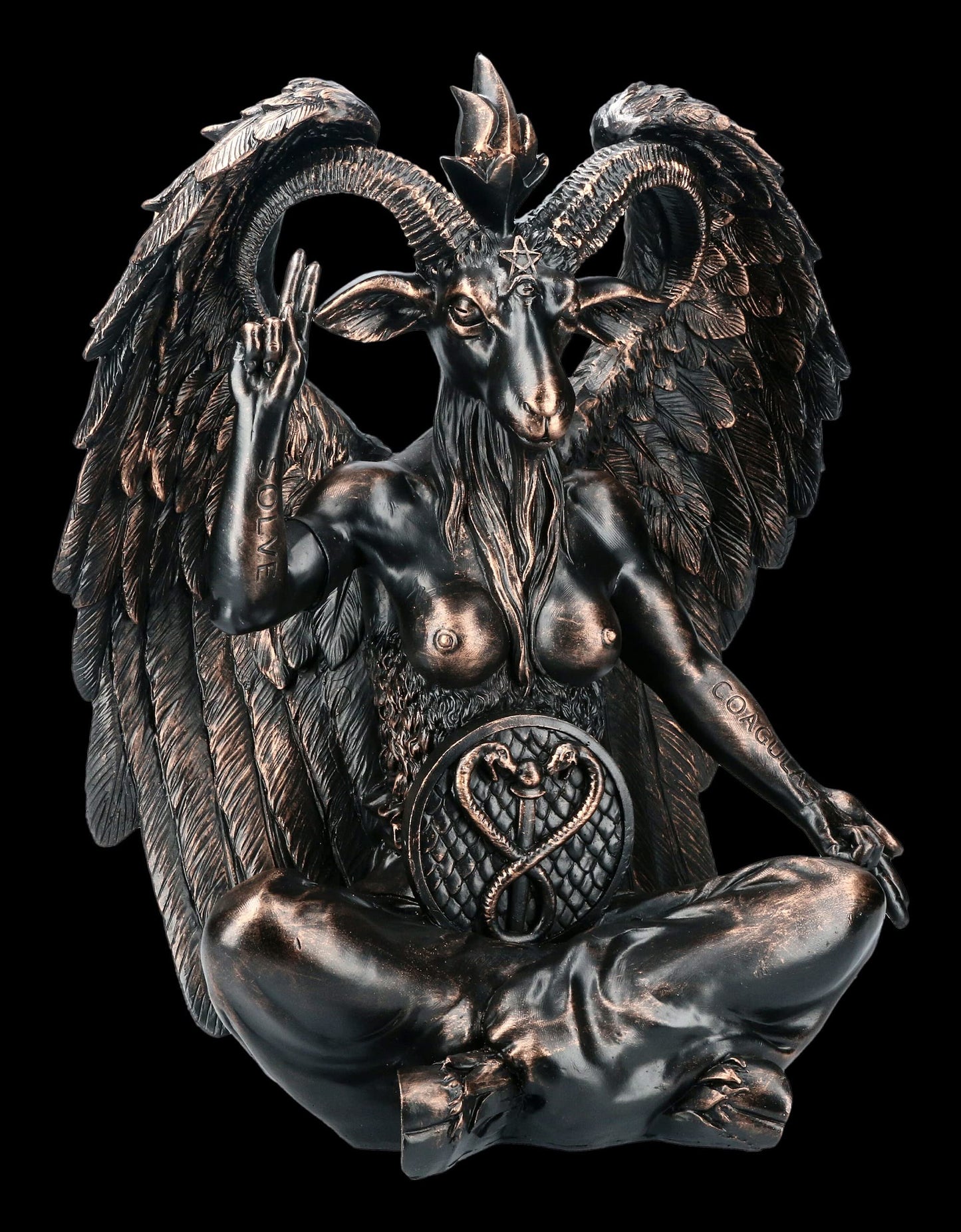 Pacific Giftware Large Seated Baphomet Lucifer Satanic Demon Goat of Mendes Pagan Statue 16 inches